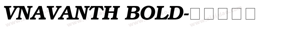 VNAvantH Bold字体转换